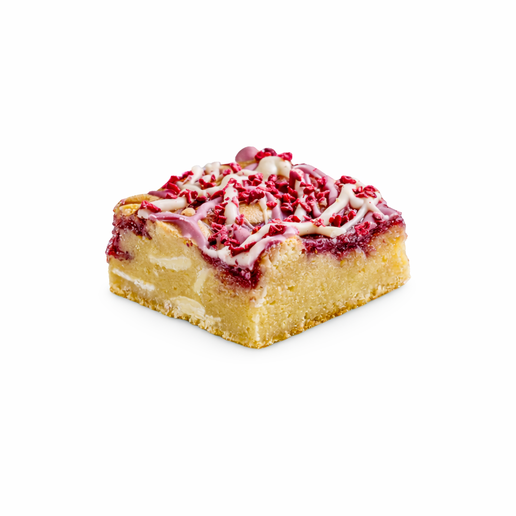 Raspberry White Chocolate Blondie